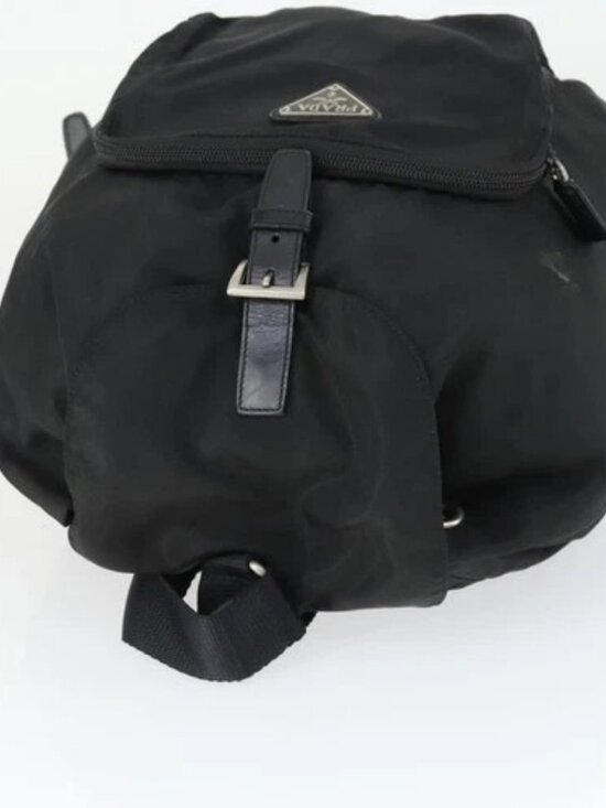 PRADA Backpack Nylon Black Silver Auth bs33169 main image 7